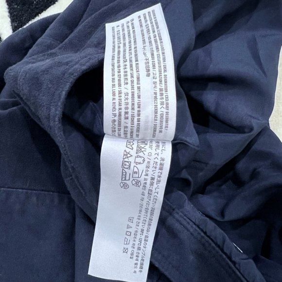 Abercrombie & Fitch Metal Button Faux Suede Navy Blue Skirt - Picture 5 of 5